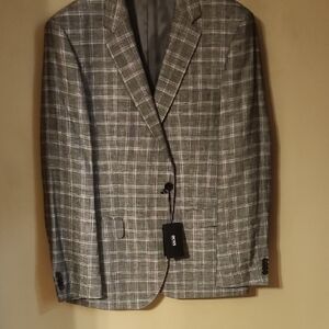 Boss Classic Gray Checkered Blazer